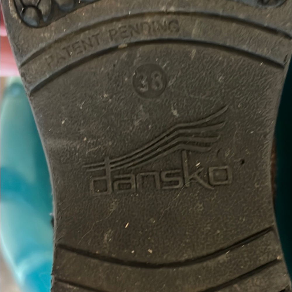 Dansko XP Brown Embossed Clogs - Picture 2 of 5